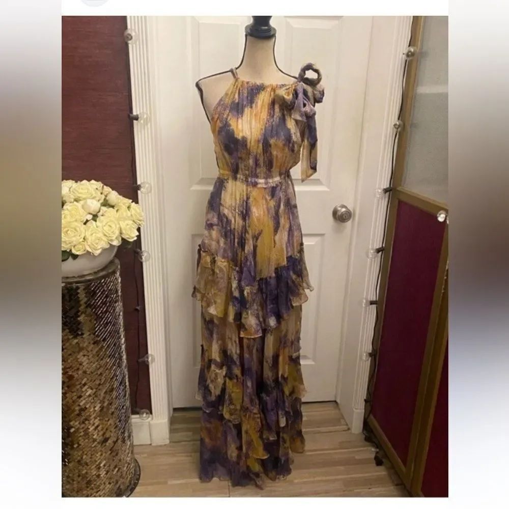 Alexis 100% silk  maxi dress, XS